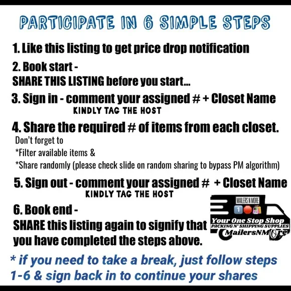 Increase closet activity & make that sale! pls do not sign up here ANNOUNCEMENT - Picture 5 of 13